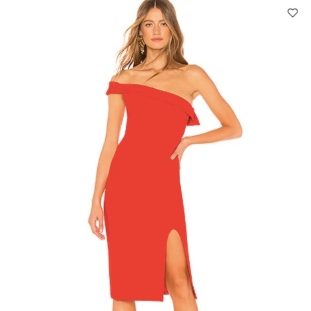 NBD Orange Midi Dress
